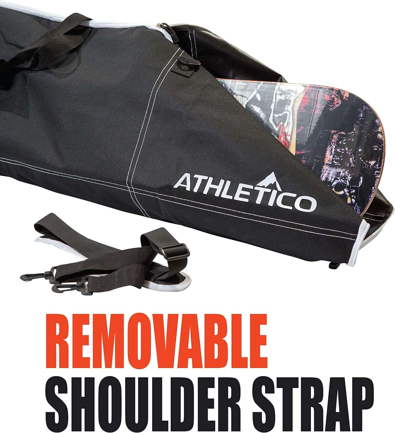 Athletico Padded Two-Piece Snowboard and Boot Bag Combo - Store & Transport Snowboard Up to 165 CM and Boots Up To Size 13 - 4