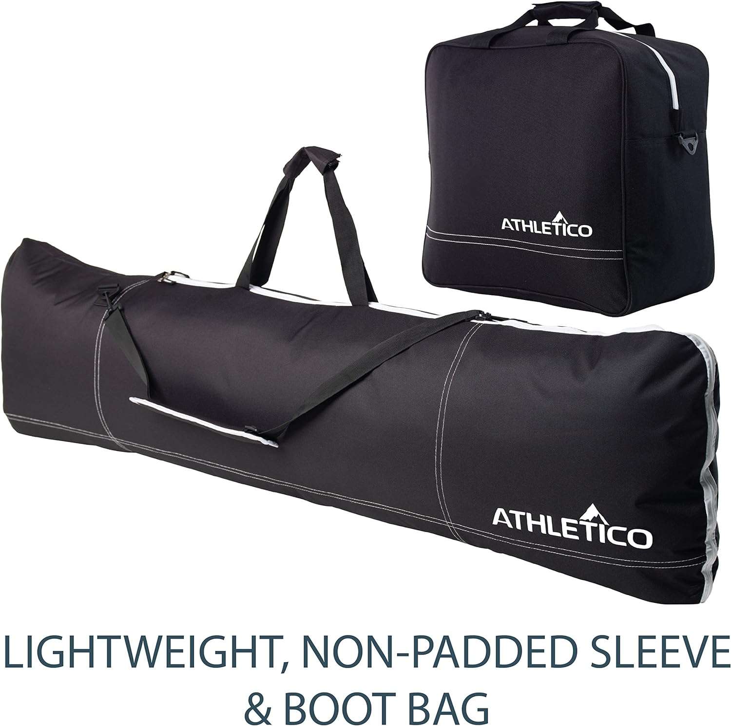 Athletico Two-Piece Snowboard and Boot Bag Combo - Store & Transport Snowboard Up to 165 CM and Boots Up To Size 13 - Includes 1 Snowboard Bag & 1 Boot Bag - 3