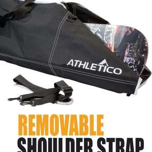 Athletico Two-Piece Snowboard and Boot Bag Combo - Store & Transport Snowboard Up to 165 CM and Boots Up To Size 13 - Includes 1 Snowboard Bag & 1 Boot Bag - 5