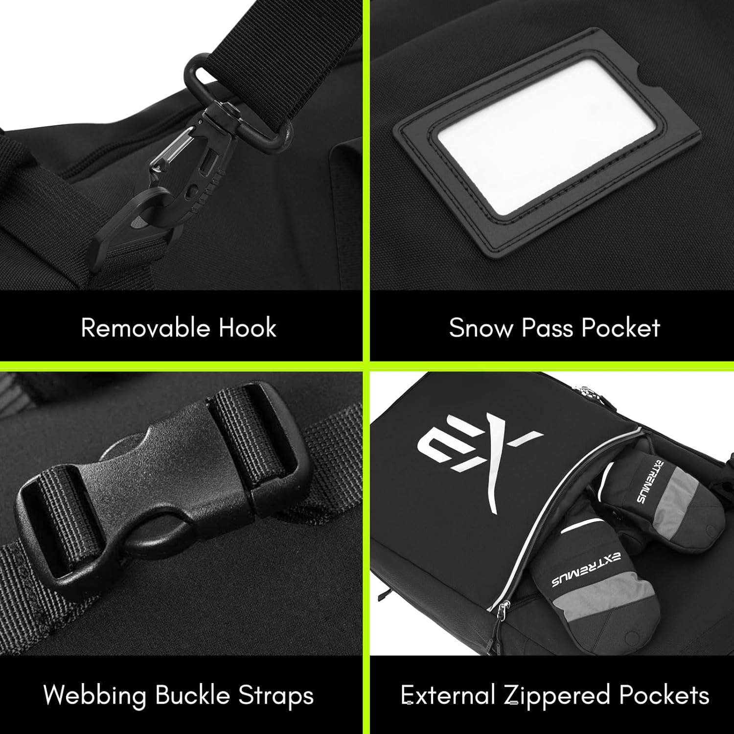 Extremus SnowMad Padded Snowboard Bag for Air Travel - Protective Snowboard Travel Bag for Smooth Carrying, Storage & Transportation of your Snowboard - 4