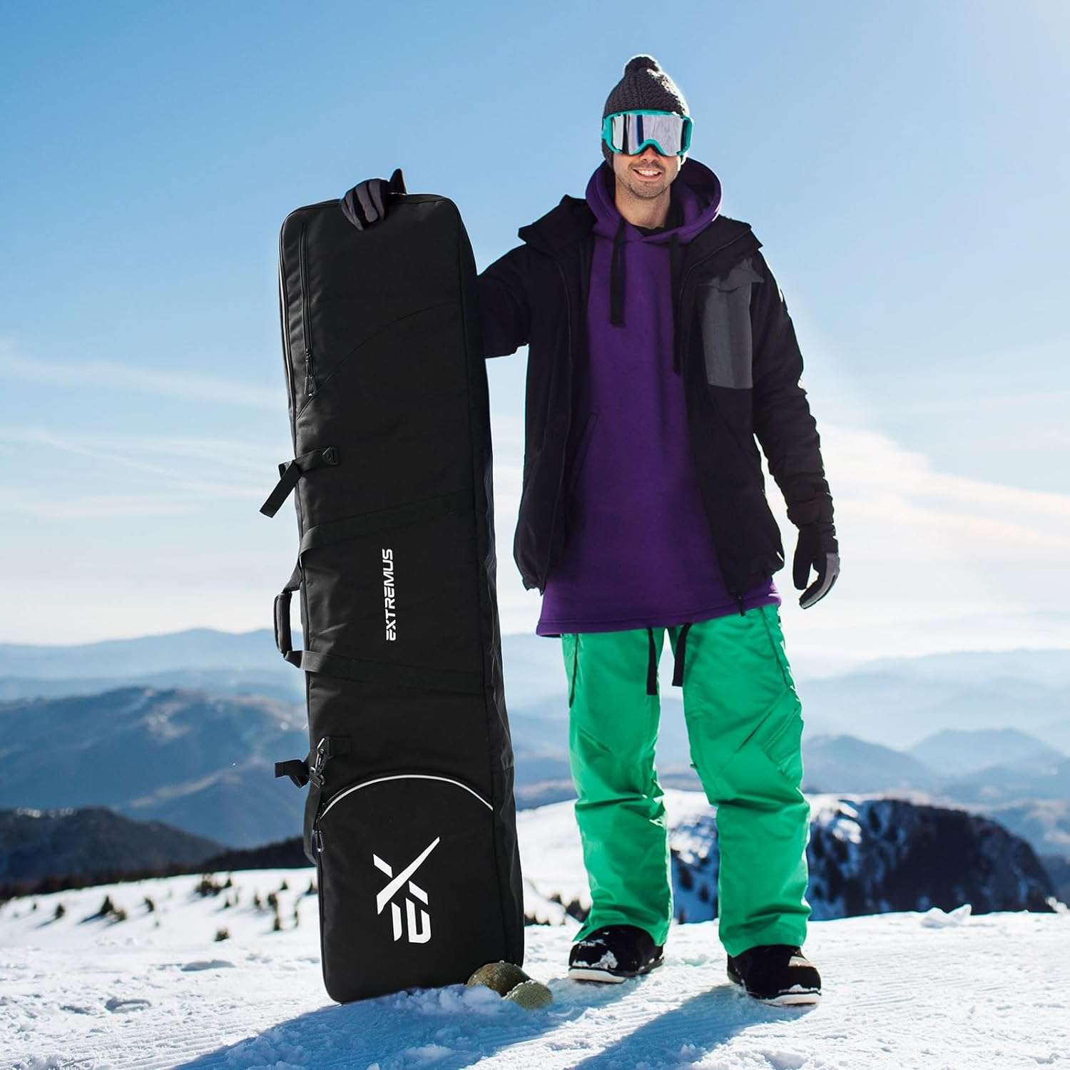 Extremus SnowMad Padded Snowboard Bag for Air Travel - Protective Snowboard Travel Bag for Smooth Carrying, Storage & Transportation of your Snowboard - 9