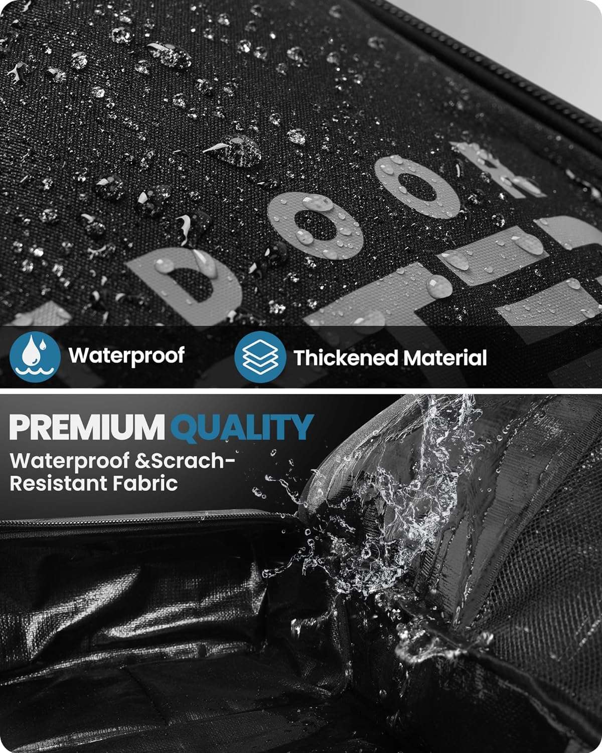 OutdoorMaster Ski Bag, Ski Bags for Air Travel, Hard Shell Travel Ski Bag with Water-Resistant Lining, Ski Case for Air Travel with Pockets and Removable Shoulder Straps - 3