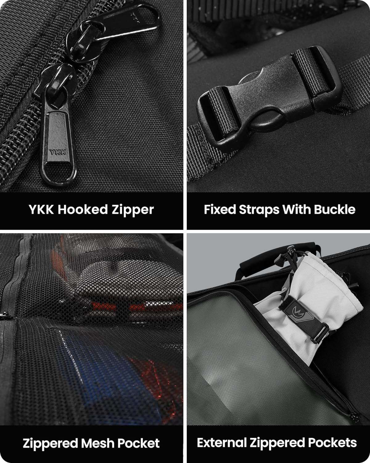 OutdoorMaster Ski Bag, Ski Bags for Air Travel, Hard Shell Travel Ski Bag with Water-Resistant Lining, Ski Case for Air Travel with Pockets and Removable Shoulder Straps - 4