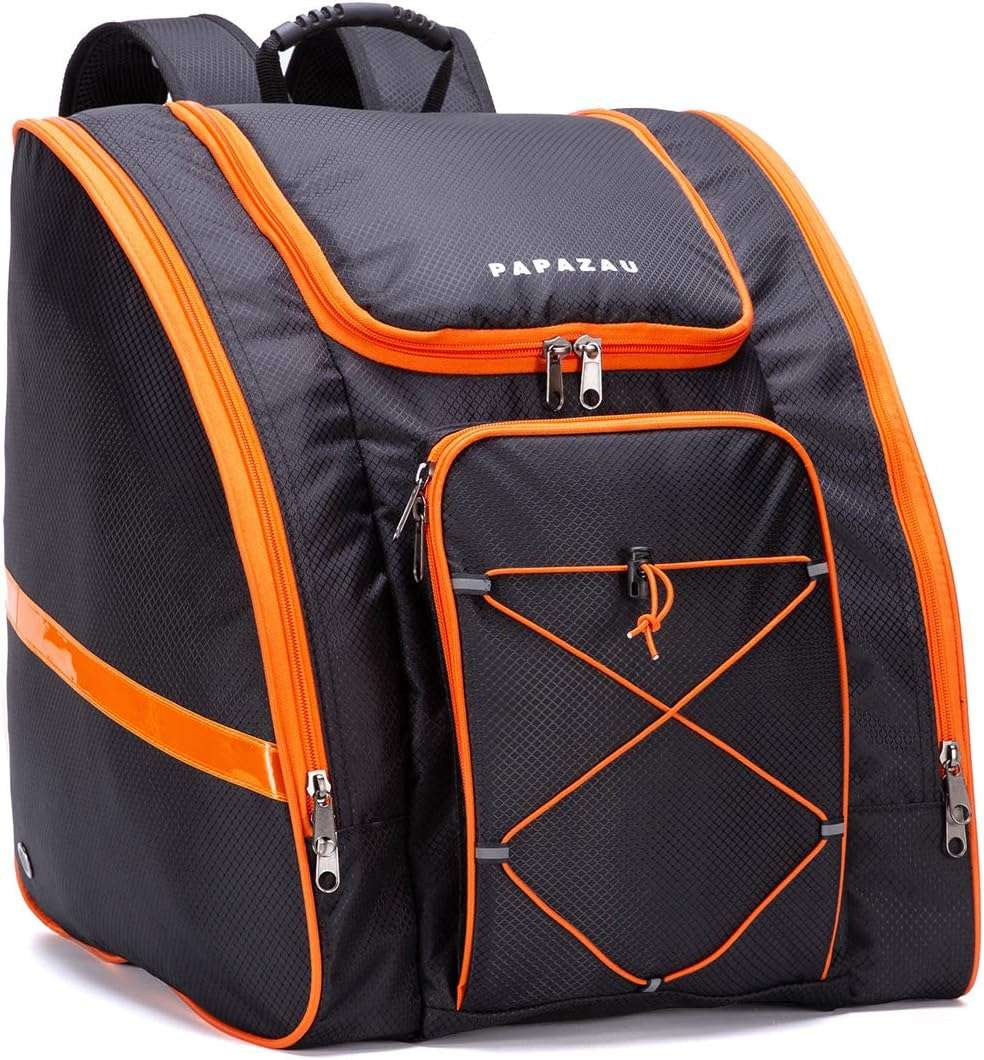 PAPAZAU Ski Boot Bag – Skiing and Snowboarding Travel Backpack – Stores Gear Including Jacket, Helmet, Goggles, Gloves & Accessories - 1