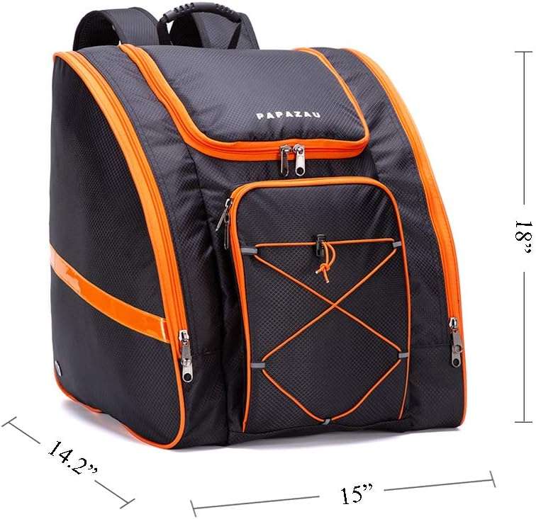 PAPAZAU Ski Boot Bag – Skiing and Snowboarding Travel Backpack – Stores Gear Including Jacket, Helmet, Goggles, Gloves & Accessories - 3