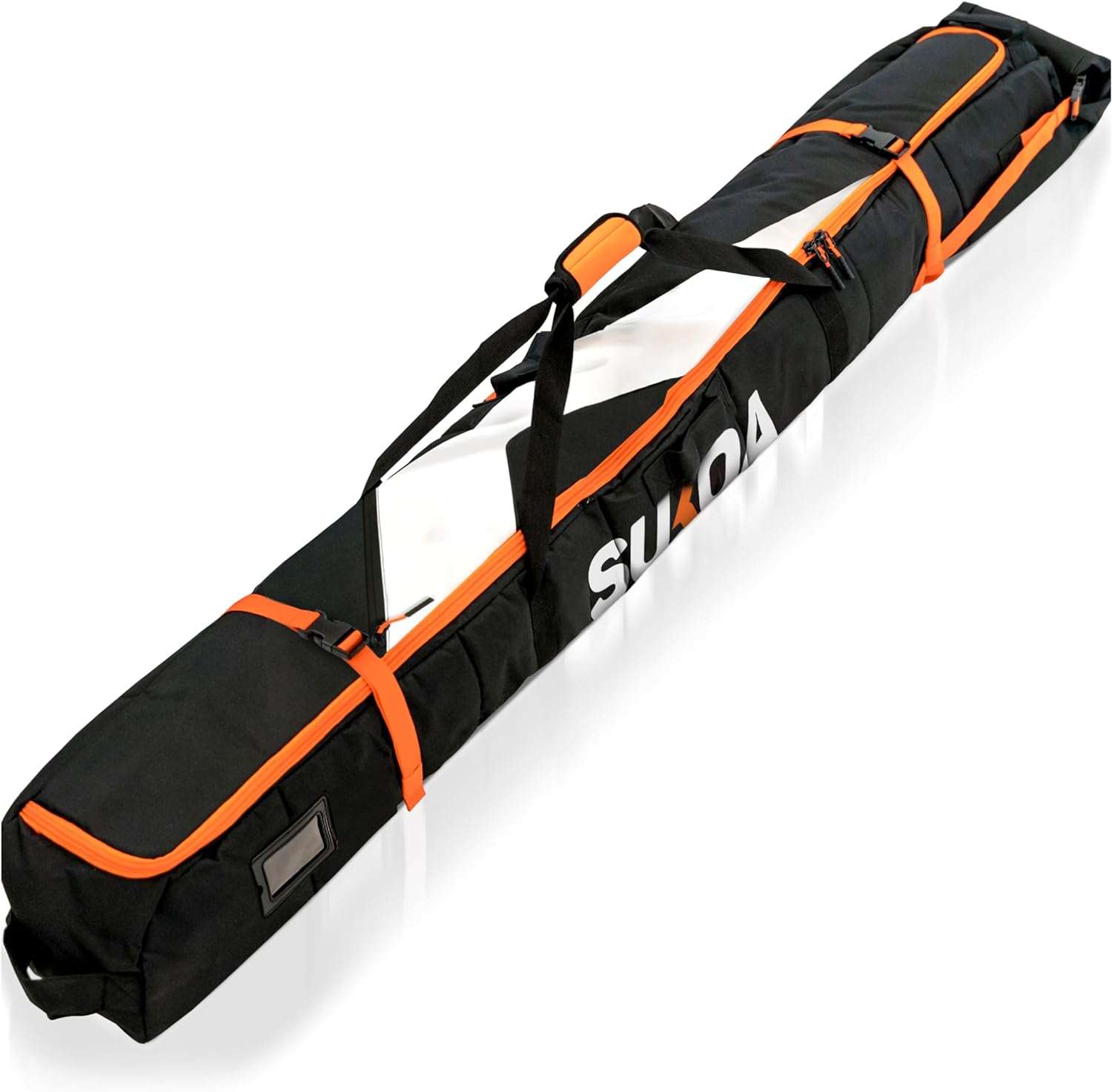 Premium Padded Ski Bag for Air Travel - Single Ski Carry Bags for Cross Country, Downhill, Ski Clothes, Snow Gear, Poles and Accessories for Ski Carrier Travel Luggage Case - 1