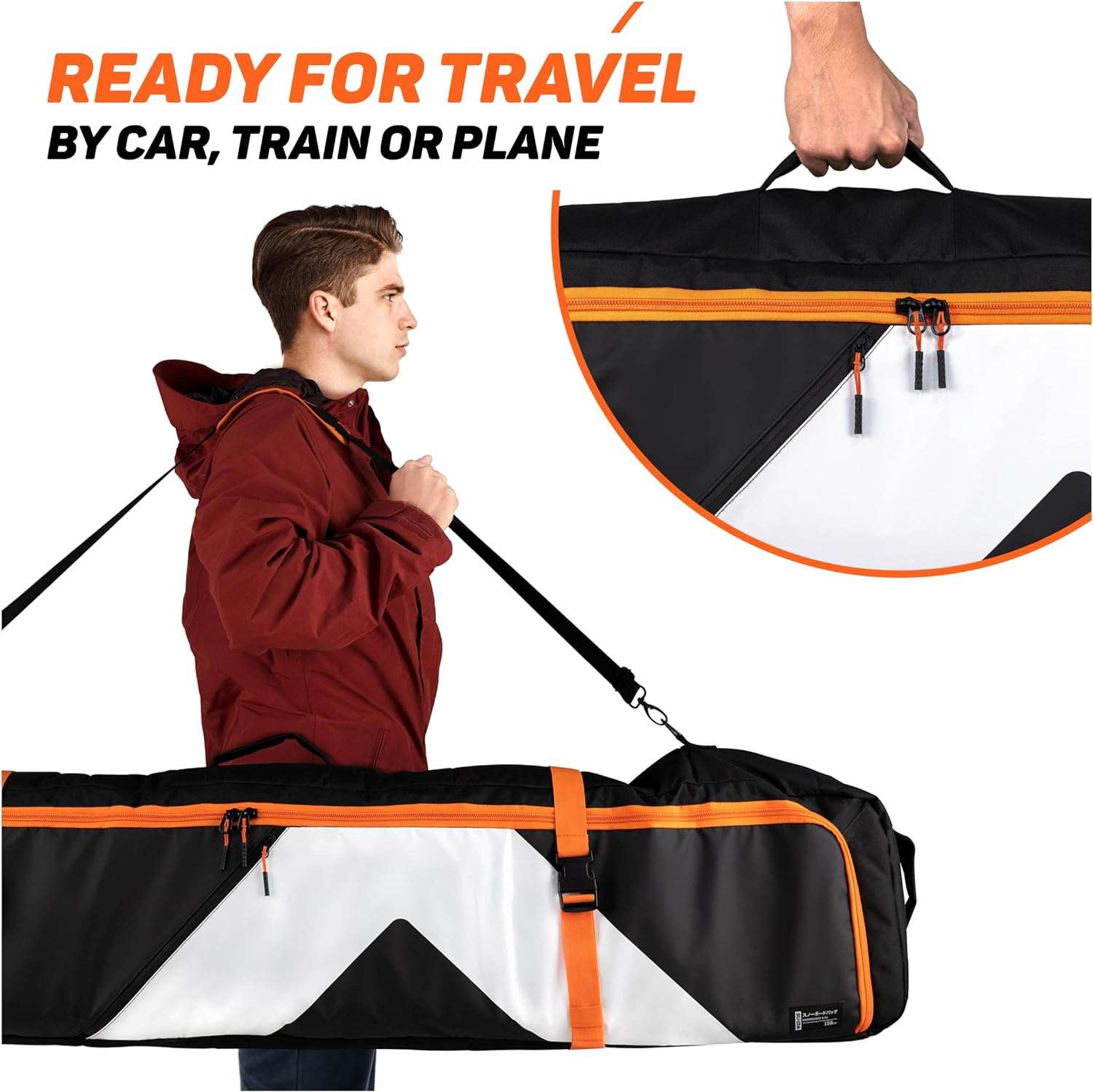 Premium Padded Ski or Snowboard Bag for Air Travel - Snowboard Ski Travel Bags for Flying - 6
