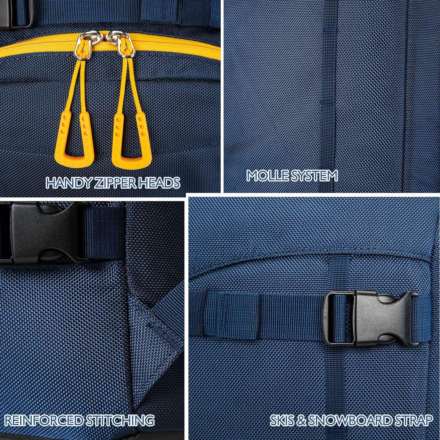 Unigear Ski Boot Bag, 50L Ski Boot Travel Backpack for Ski Helmet, Goggles, Gloves, Skis, Snowboard & Accessories - 6