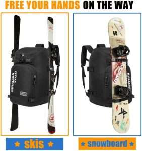 600D nylon fabric ski boot bag backpack 1