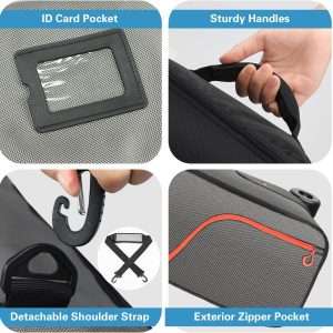 Air Travel Roller Snowboard Bag Padded Snowboard Bag with Wheels Premium -1680D Oxford Fabric Waterproof Foil Lining Travel Snowboard Bag for for Flying, All-Terrain Ski Snowboard Bag - 5