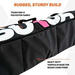 Premium Padded Ski Bag for Air Travel - Single Ski Carry Bags for Cross Country, Downhill, Ski Clothes, Snow Gear, Poles and Accessories for Ski Carrier Travel Luggage Case - 3