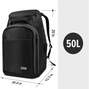 OutdoorMaster 50L Ski Boot Bag-Ski and Snowboard Boots Travel Backpack with Helmet Compartment - Waterproof Exterior & Bottom - 5