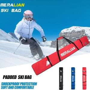 Padded Ski Bag,Waterproof Full Padded Single Ski Travel Bag with Adjustable Shoulder Strap. - 2