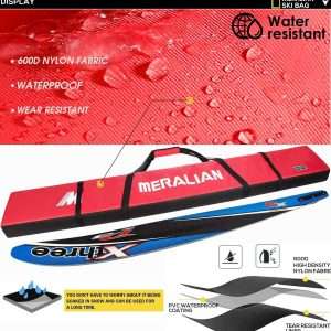 Padded Ski Bag,Waterproof Full Padded Single Ski Travel Bag with Adjustable Shoulder Strap. - 5