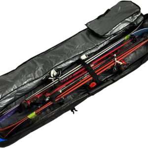 Wheeled Padded Ski Bag Ultimate Double - Premium High End Double Roller Travel Bag - 3