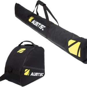 AUMTISC Ski Bag and Boot Bag Combo, Padded Ski Bags for Air Travel Flying, Adjustable Length for Skis Up to 200 cm and Boots Up to Size 13 - 1