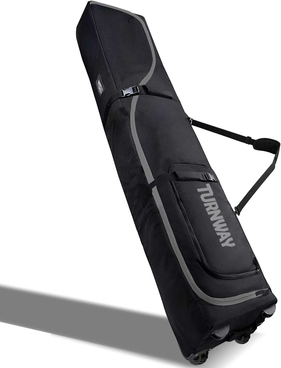 Padded Ski Bag with Wheels for Air Travel, Double Rolling Snowboard Bag Heavy Duty Waterproof for Storage & Transportation of Snowboard-Ski Gear - 1