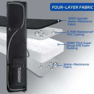 Padded Ski Bag with Wheels for Air Travel, Double Rolling Snowboard Bag Heavy Duty Waterproof for Storage & Transportation of Snowboard-Ski Gear - 5