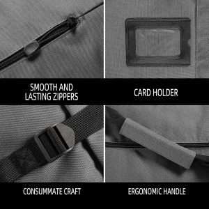 Ski Bag - Store & Transport Skis Up to 215 cm, Poles & Extras - Waterproof - for Men, Women and Youth - 4