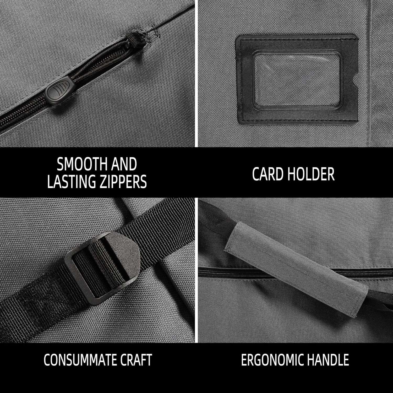 Ski Bag - Store & Transport Skis Up to 215 cm, Poles & Extras - Waterproof - for Men, Women and Youth - 4