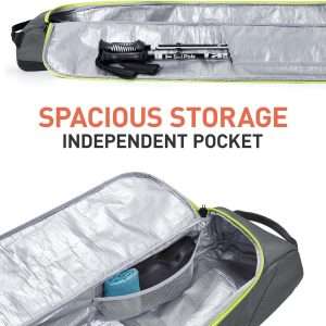 TOURIT Ski Bag for Air Travel - 360° Fully Padded Protection, 900D Oxford Water-Resistant, Independent Storage for Pole, Velcro Strap for Ski, Large Capacity Single Ski Carry Bag for Ski Gear - 3