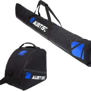 AUMTISC Ski and Boot Bag Combo, Padded Snow Ski Bags for Air Travel, Adjustable Length for Skis Up to 200cm and Boots Up to Size 13 - 1