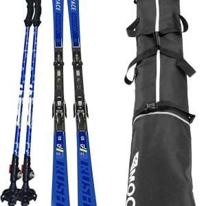 MOOCY Ski Bag for Air Travel, Unpadded Snow Bag Fits Skis Up to 200cm, Carrying Bag for Adults and Children - 4
