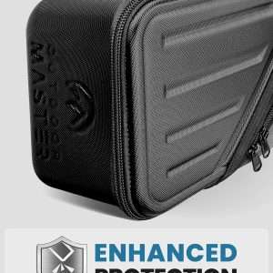 OutdoorMaster Ski Bag with Hard Shell On Both Ends, Ski Bags for Air Travel, Ski Case with Pockets and Removable Shoulder Straps - Up to 185cm Ski Boards - 2