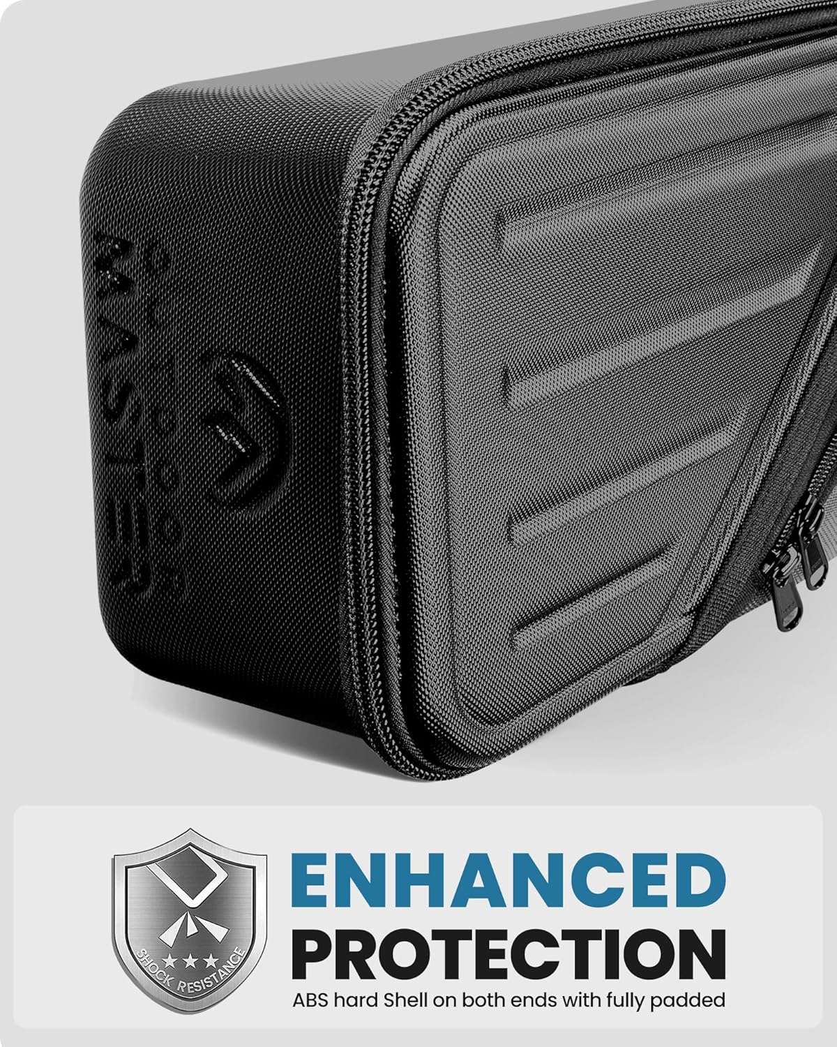 OutdoorMaster Ski Bag with Hard Shell On Both Ends, Ski Bags for Air Travel, Ski Case with Pockets and Removable Shoulder Straps - Up to 185cm Ski Boards - 2