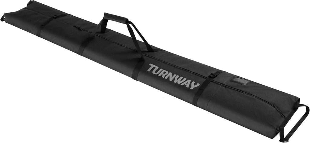 Ski Bag - Store & Transport Skis Up to 215 cm, Poles & Extras - Waterproof - for Men, Women and Youth - 1