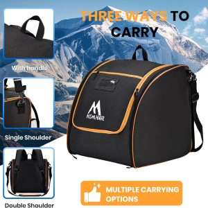 Ski Bag and Ski Boot Bag Combo-Padding Skis Bag for Air Travel,Water Proof Ski Boot Bag Fits for Skis Up to 200 CM and Boots Up To Size US13,Adults Ski Travel Bag - 5