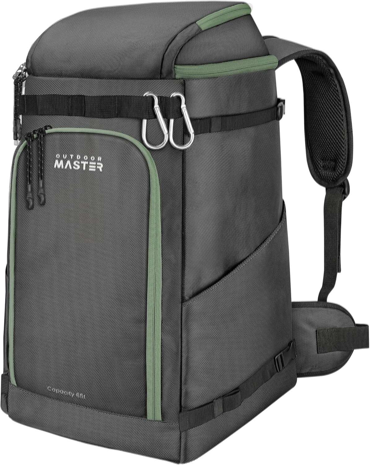 OutdoorMaster Ski Boot Bag, 65L Snowboard Boots Travel Backpack for Helmet, Ski Shoes, Goggles, Gloves and Accessories, Waterproof Exterior & Bottom - 1