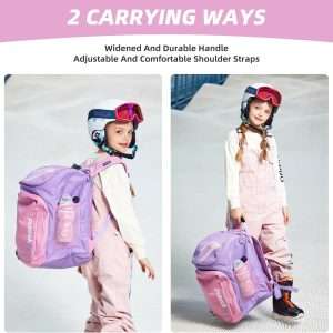 Ski Boot Bag - 32L Ski & Snowboard Boot Travel Backpack for Boots, Helmet, Goggles & Snowsuits - 5