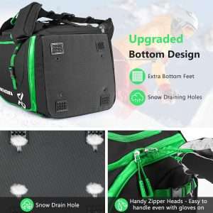 Ski Boot Bag - 65L Padded, Waterproof Ski Travel Backpack for Gear & Accessories - 3