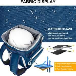 Ski Boot Bag, 65L Waterproof Ski Bag & Snowboard Boot Bag, Travel Backpack for Skis Snowboard Helmet Goggles & Accessories - 4