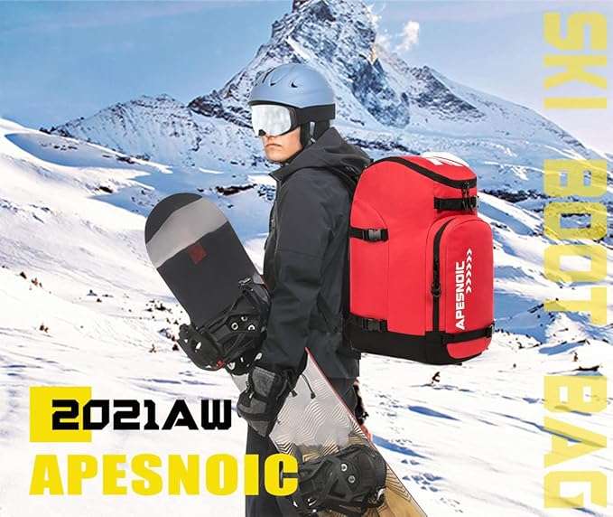 Ski Boot Bag - Ski and Snowboard Boots Backpack，Excellent for Travel with Waterproof Exterior & Bottom - for Men, Women and Youth. - Image 5