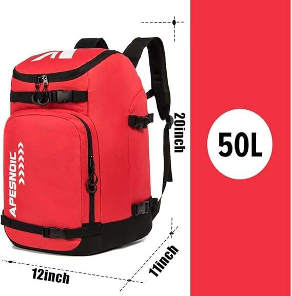 Ski Boot Bag - Ski and Snowboard Boots Backpack，Excellent for Travel with Waterproof Exterior & Bottom - for Men, Women and Youth. - 5