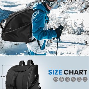 OutdoorMaster Boot Bag - 50L Ski Boots and Snowboard Boots Bag, Excellent for Travel with Waterproof Exterior & Bottom - for Men, Women and Youth - 6