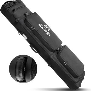 OutdoorMaster Update Expandable Padded Ski Bag Snowboard Bag with Wheels, Ski-Snowboard Travel Bag with Water-Resistant Lining Pockets and Removable Shoulder Straps - 1