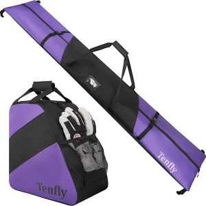 Ski Bag and Boot Bag Combo, Snow Ski Bags for Air Travel, Water- resistant Safety Reinforce Ski Travel Bag - 1