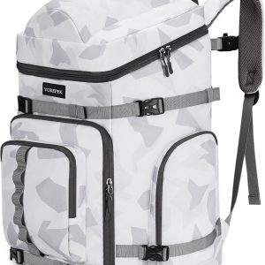 YOREPEK 65L Ski Boot Bag Backpack with 8 Pockets, Waterproof Ski Snowboard Boot Bags for Air Travel, Ski Gear Bag Backpacks for Boots, Helmet, Goggle, Gloves, Pants, Jacket, Accessories for Adults - 1