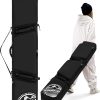MANUEKLEAR Rolling Ski Travel Bag Holds Skis from 170-184 cm, Durable & Waterproof Snowboard Bag with Wheels, Foldable Double Ski Bag with Soft Padded and Detachable Shoulder Straps - 1
