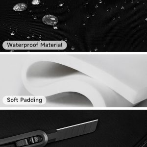 MANUEKLEAR Rolling Ski Travel Bag Holds Skis from 170-184 cm, Durable & Waterproof Snowboard Bag with Wheels, Foldable Double Ski Bag with Soft Padded and Detachable Shoulder Straps - 5