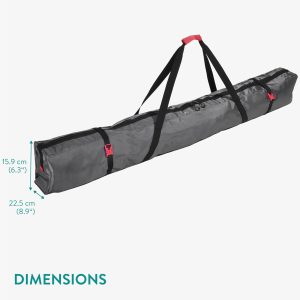 Navaris Ski Bag for Men and Women - Ski Bag for 1 Pair of Skis and Poles with Zipper, 2 Straps with Buckles and Carrying Handle - 2 Sizes - 5