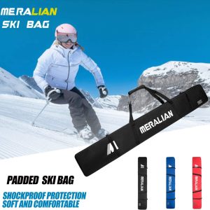 Padded Ski Bag,Waterproof Full Padded Single Ski Travel Bag with Adjustable Shoulder Strap. - 2