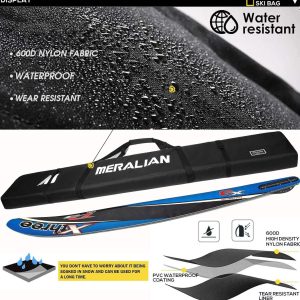 Padded Ski Bag,Waterproof Full Padded Single Ski Travel Bag with Adjustable Shoulder Strap. - 4