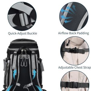 55L-70L Expandable Ski Boot Bag – Waterproof, Durable with Helmet Compartment – Ideal for Ski & Snowboard Gear – Men & Women - 3