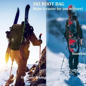 KEOFID 50L Ski Boot Bag Backpack, Waterproof Ski Bag, Travel Backpack for Ski Helmet, Snowboard - 6