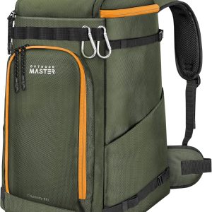 OutdoorMaster Ski Boot Bag, 65L Snowboard Boots Travel Backpack for Helmet, Ski Shoes, Goggles, Gloves and Accessories, Waterproof Exterior & Bottom - 1