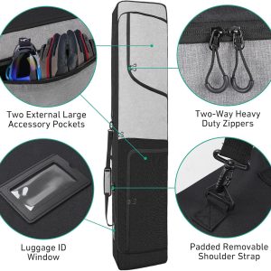 Padded Snowboard Bag Store & Transport Snowboards-Skis Up to 65 Inches, Ski Bag Waterproof Snowboard Bag for Air Travel - 3